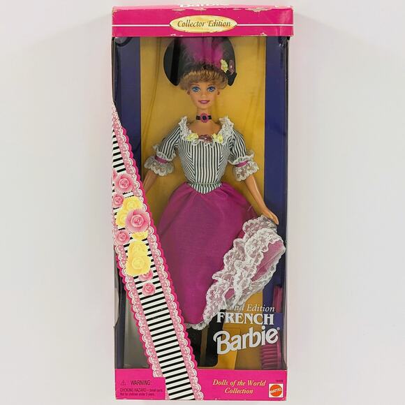 Second Edition French Barbie Mattel Doll 16499 Dolls of the World Collection NIB